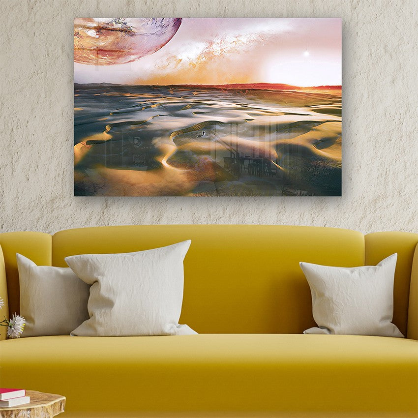 Quadro Decorativo em Vidro Temperado Multicolor 40x60cm - Arte Moderna para Parede