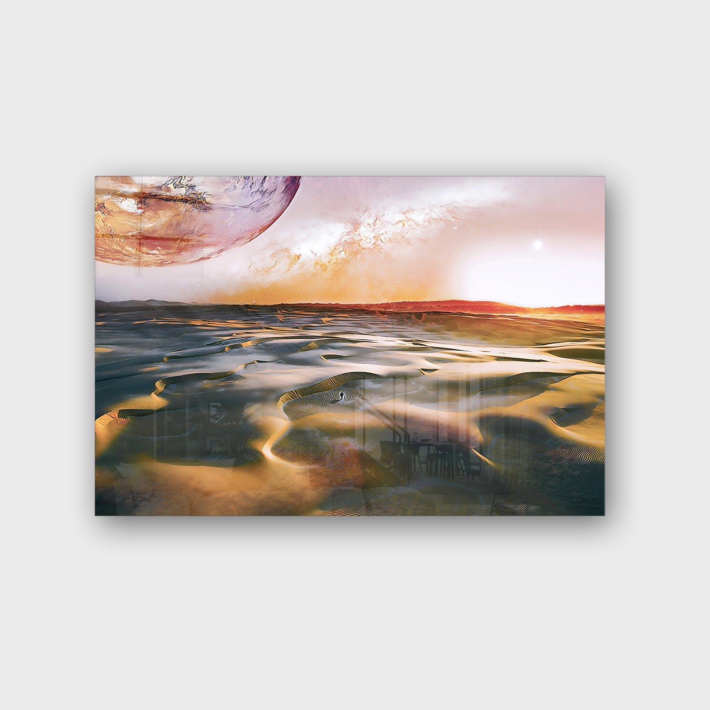 Quadro Decorativo em Vidro Temperado Multicolor 40x60cm - Arte Moderna para Parede
