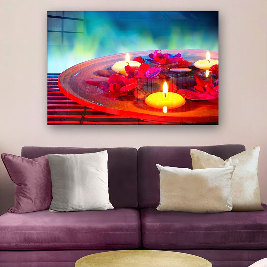 Quadro Decorativo em Vidro Temperado Multicolor 70x100cm - Arte Moderna para Parede