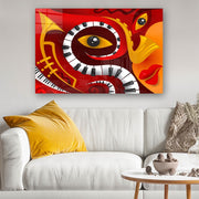 Quadro Decorativo em Vidro Temperado Multicolor 40x60cm - Arte Moderna para Parede