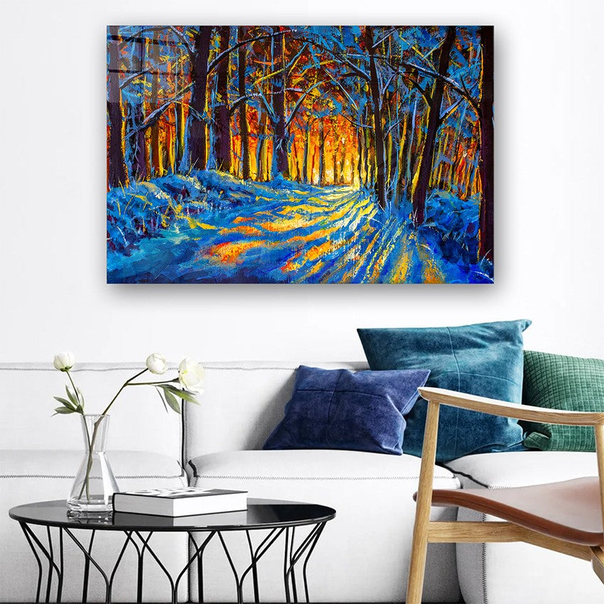 Quadro Decorativo em Vidro Temperado Multicolor 70x100cm - Arte Moderna para Parede