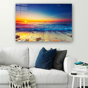 Quadro Decorativo em Vidro Temperado Multicolor 40x60cm - Arte Moderna para Parede