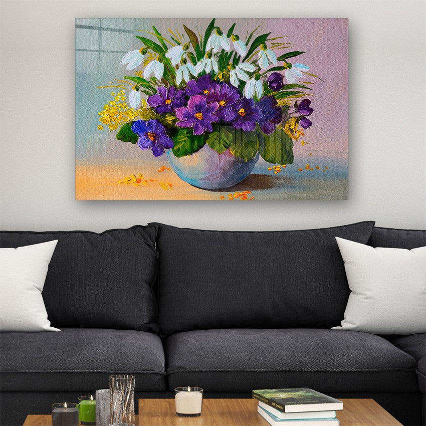 Quadro Decorativo em Vidro Temperado Multicolor 70x100cm - Arte Moderna para Parede