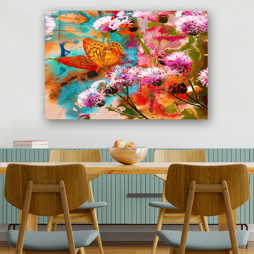 Quadro Decorativo em Vidro Temperado Multicolor 50x70cm - Arte Moderna para Parede