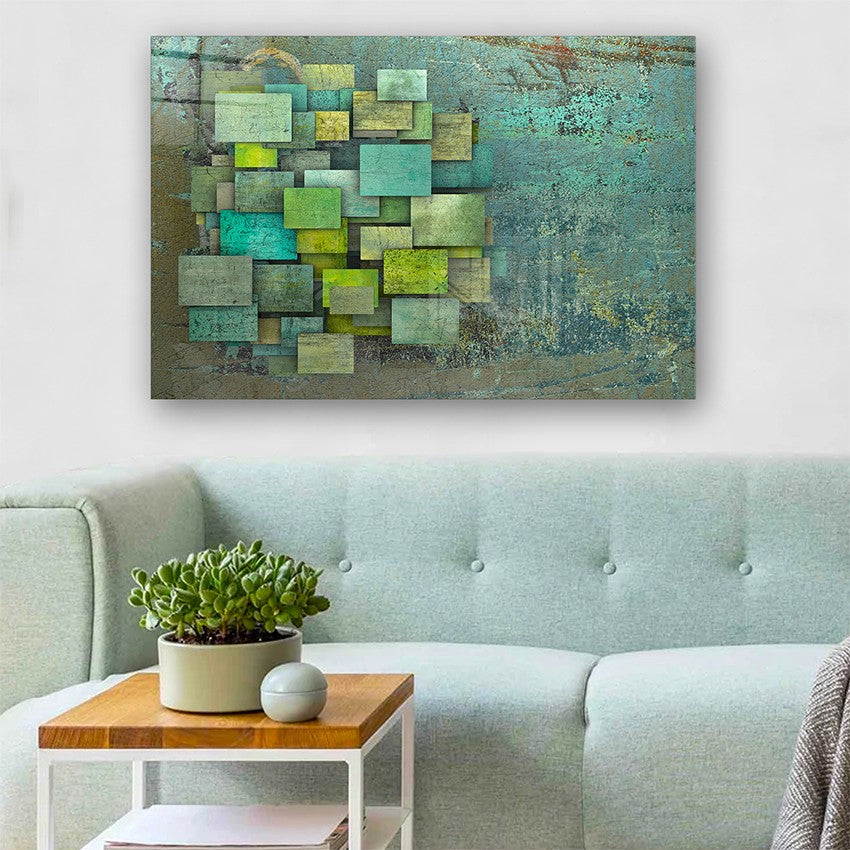 Quadro Decorativo em Vidro Temperado Multicolor 40x60cm - Arte Moderna para Parede