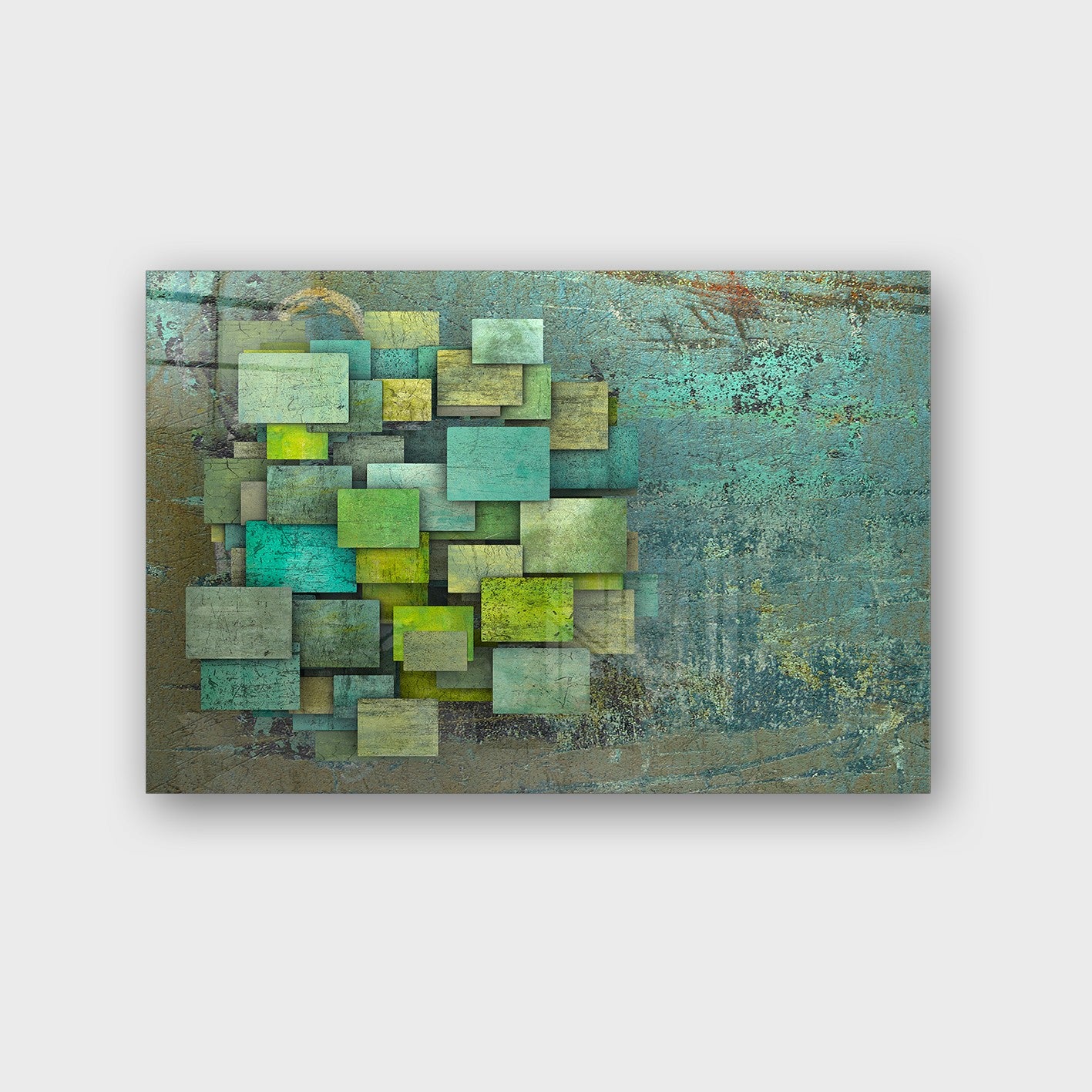 Quadro Decorativo em Vidro Temperado Multicolor 40x60cm - Arte Moderna para Parede