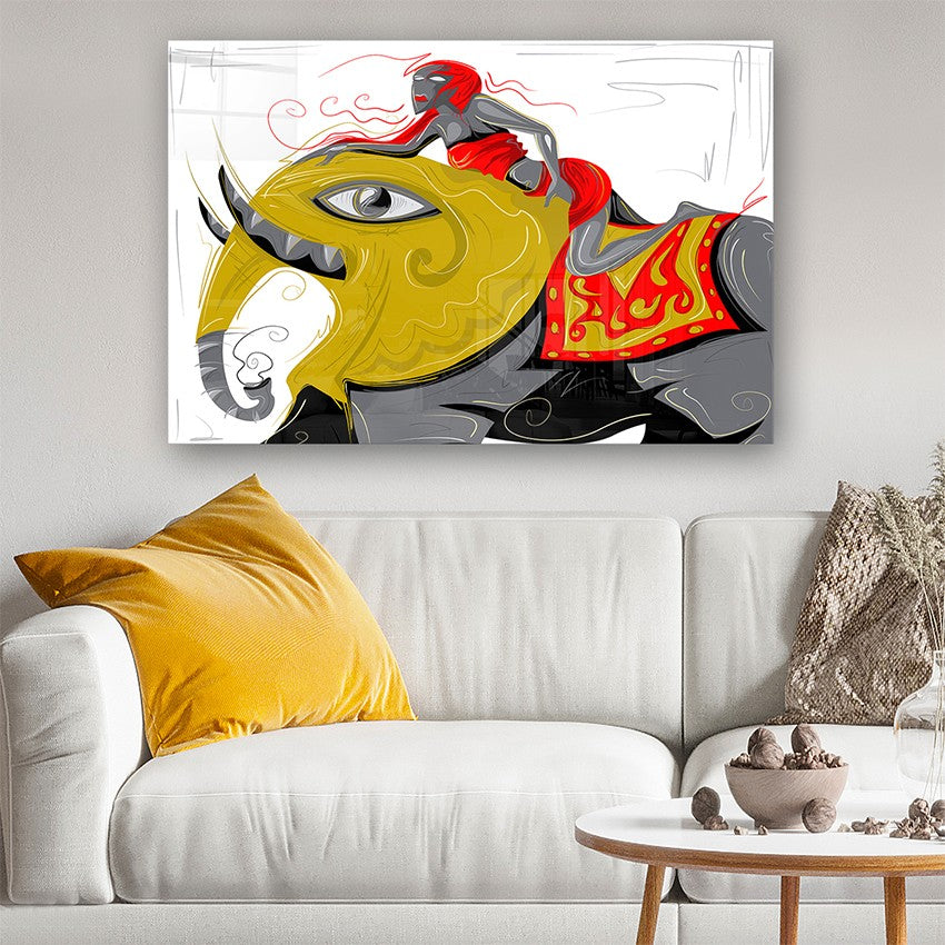 Quadro Decorativo em Vidro Temperado Multicolor 50x70cm - Arte Moderna para Parede