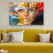 Quadro Decorativo em Vidro Temperado Multicolor 50x70cm - Arte Moderna para Parede