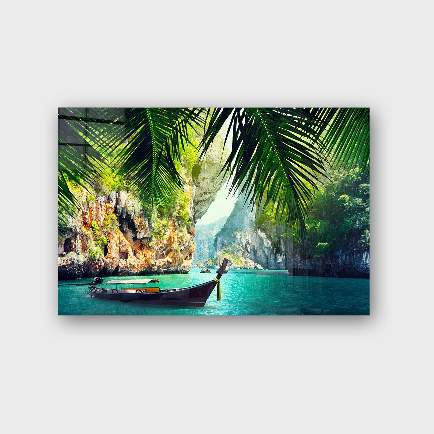 Quadro Decorativo em Vidro Temperado Multicolor 40x60cm - Arte Moderna para Parede