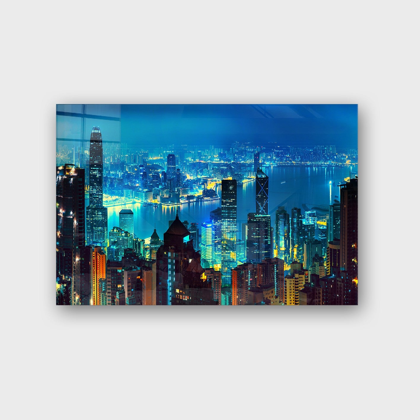 Quadro Decorativo em Vidro Temperado Multicolor 50x70cm - Arte Moderna para Parede