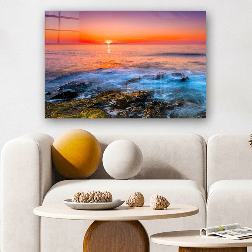 Quadro Decorativo em Vidro Temperado Multicolor 50x70cm - Arte Moderna para Parede
