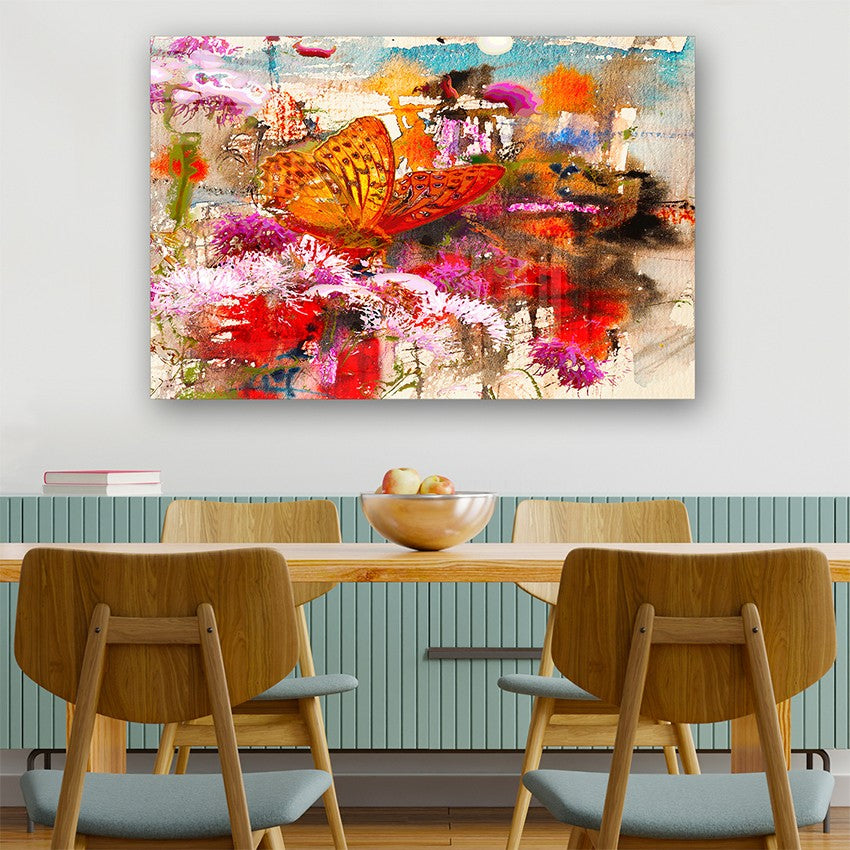 Quadro Decorativo em Vidro Temperado Multicolor 50x70cm - Arte Moderna para Parede