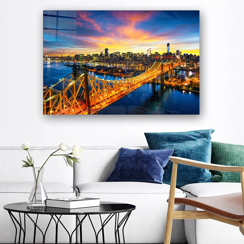 Quadro Decorativo em Vidro Temperado Multicolor 70x100cm - Arte Moderna para Parede
