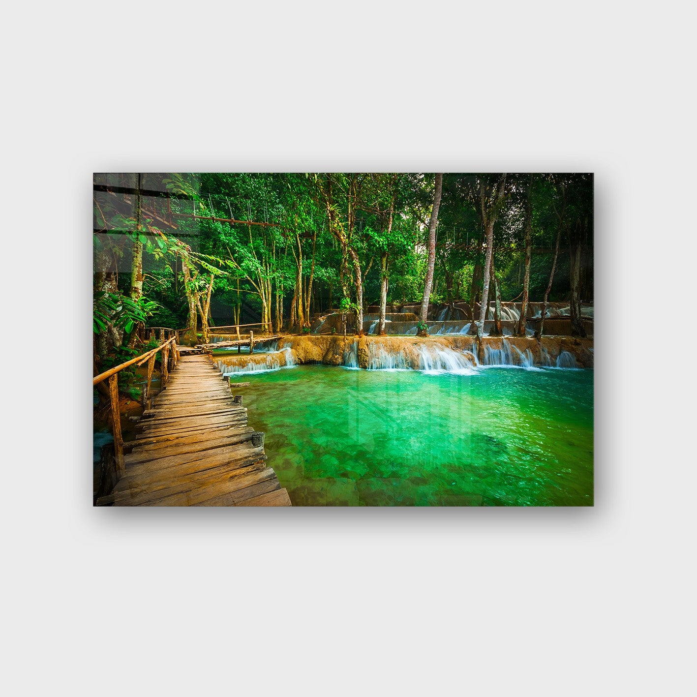 Quadro Decorativo em Vidro Temperado Multicolor 40x60cm - Arte Moderna para Parede