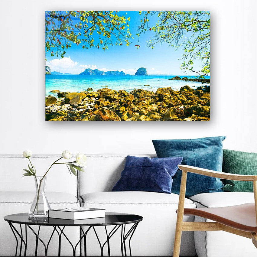 Quadro Decorativo em Vidro Temperado Multicolor 40x60cm - Arte Moderna para Parede