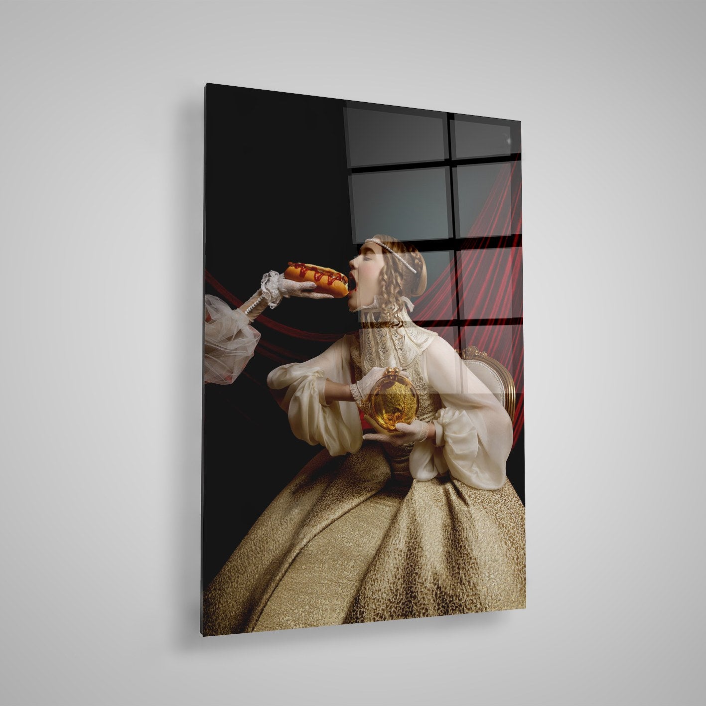 Quadro Decorativo em Vidro Temperado Multicolor 40x60cm - Arte Moderna para Parede