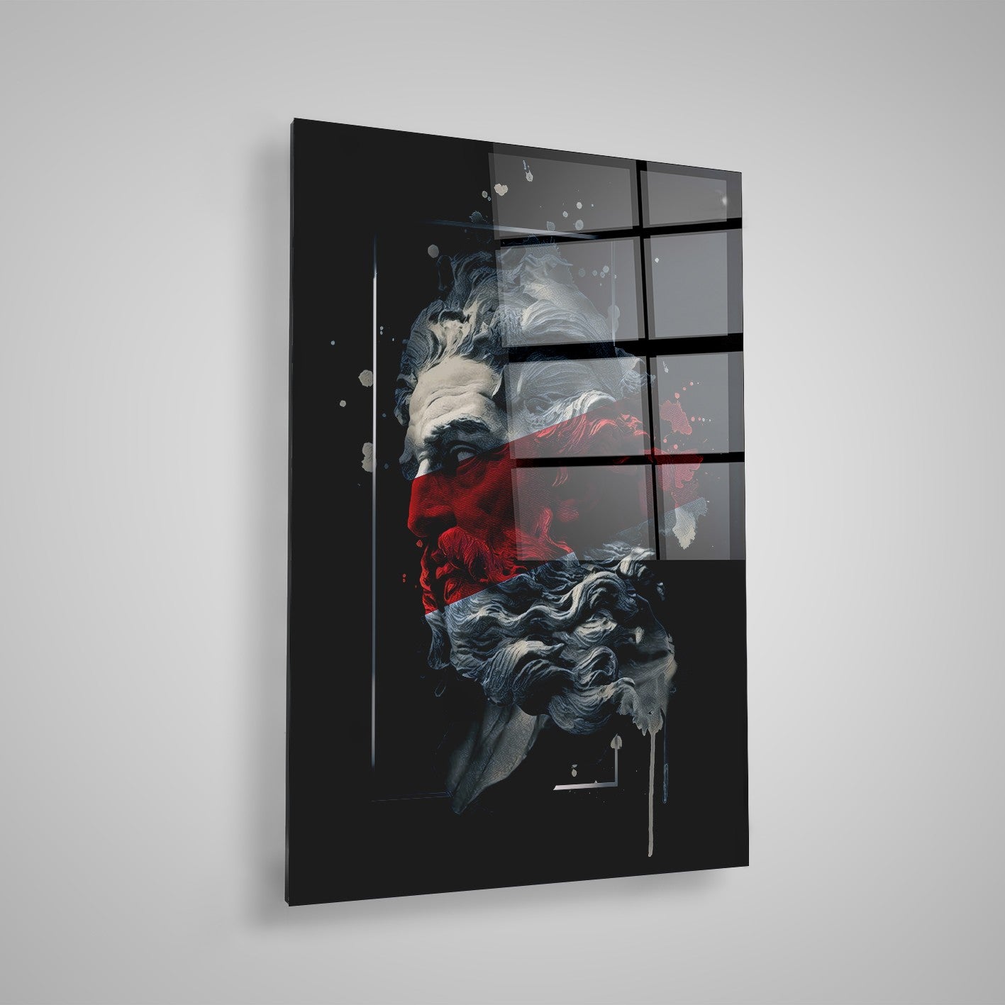Quadro Decorativo em Vidro Temperado Multicolor 40x60cm - Arte Moderna para Parede