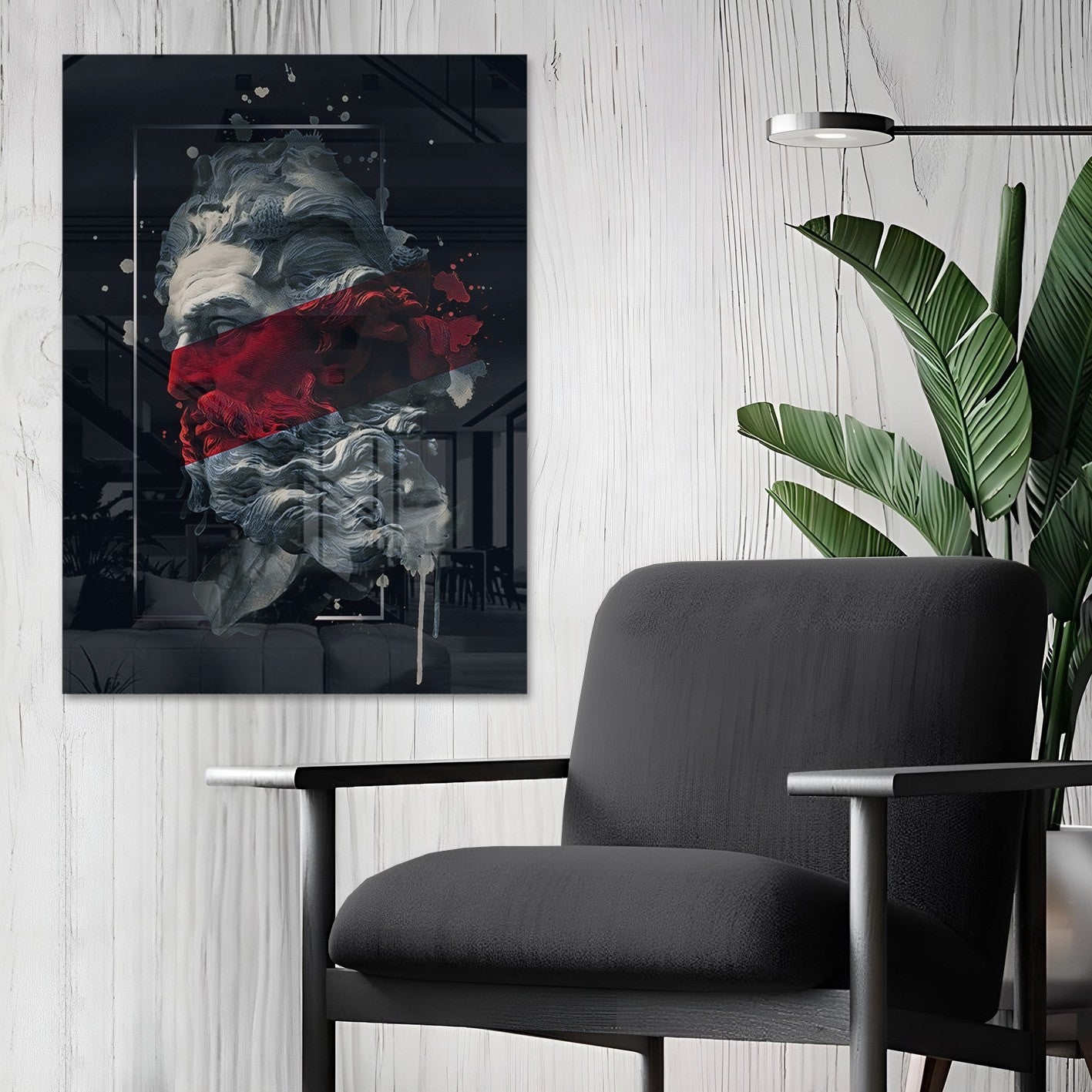 Quadro Decorativo em Vidro Temperado Multicolor 40x60cm - Arte Moderna para Parede