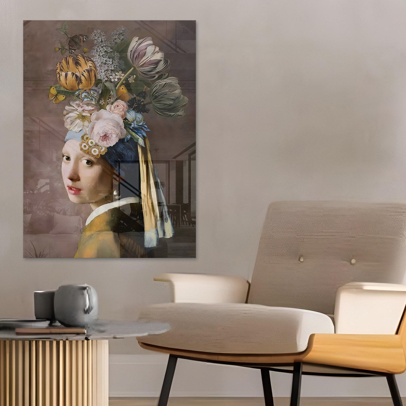Quadro Decorativo em Vidro Temperado Multicolor 70x100cm - Arte Moderna para Parede