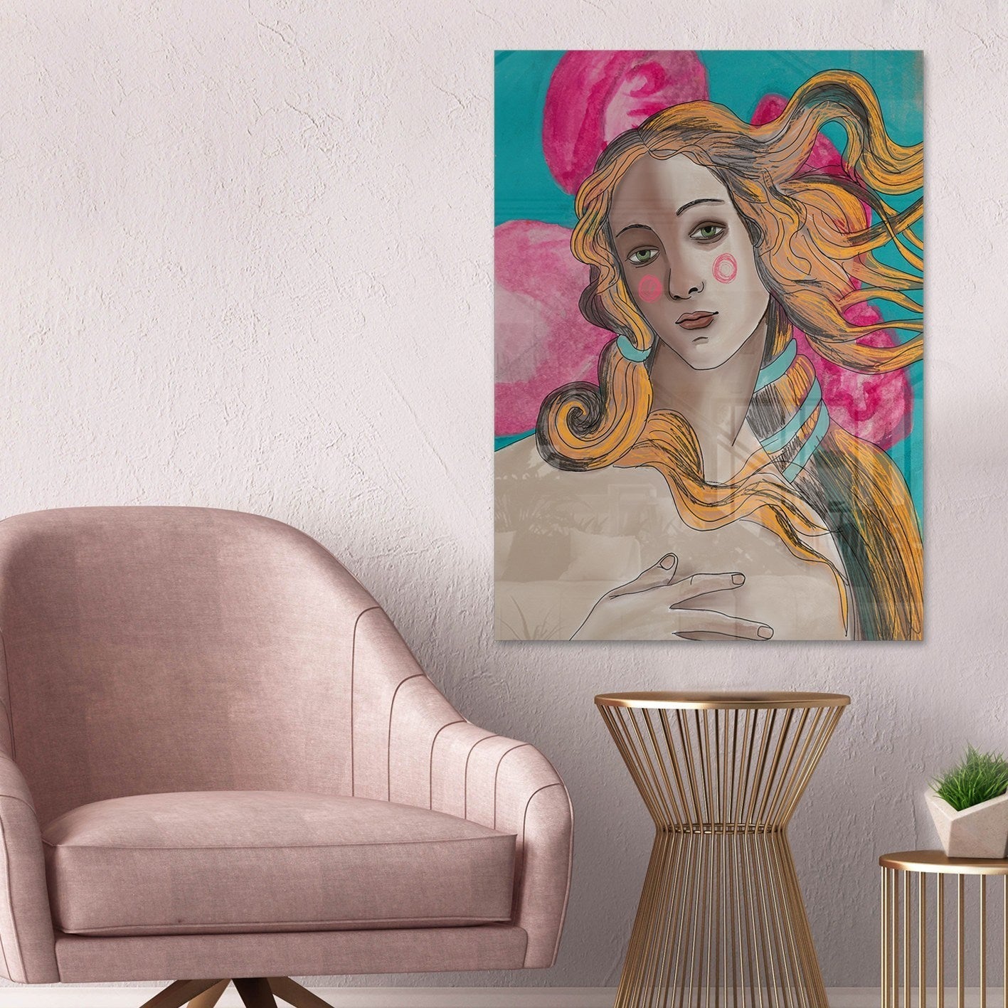 Quadro Decorativo em Vidro Temperado Multicolor 40x60cm - Arte Moderna para Parede