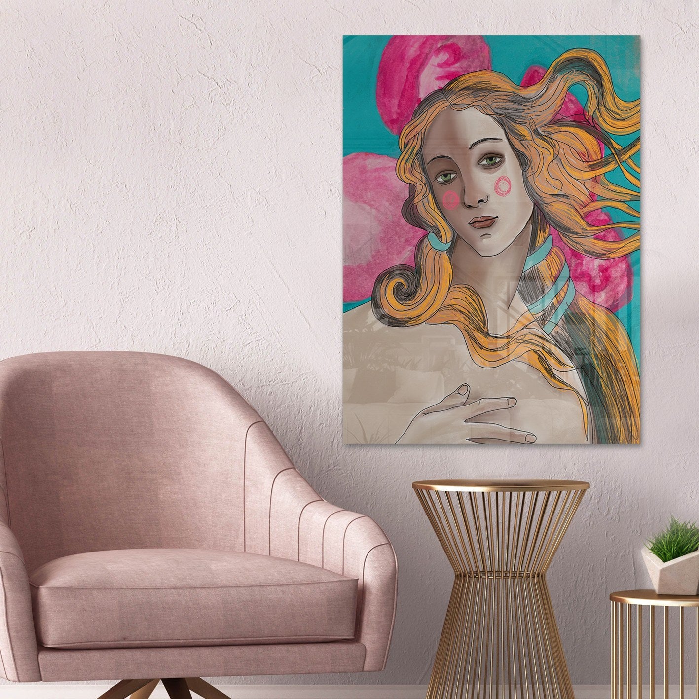 Quadro Decorativo em Vidro Temperado Multicolor 50x70cm - Arte Moderna para Parede