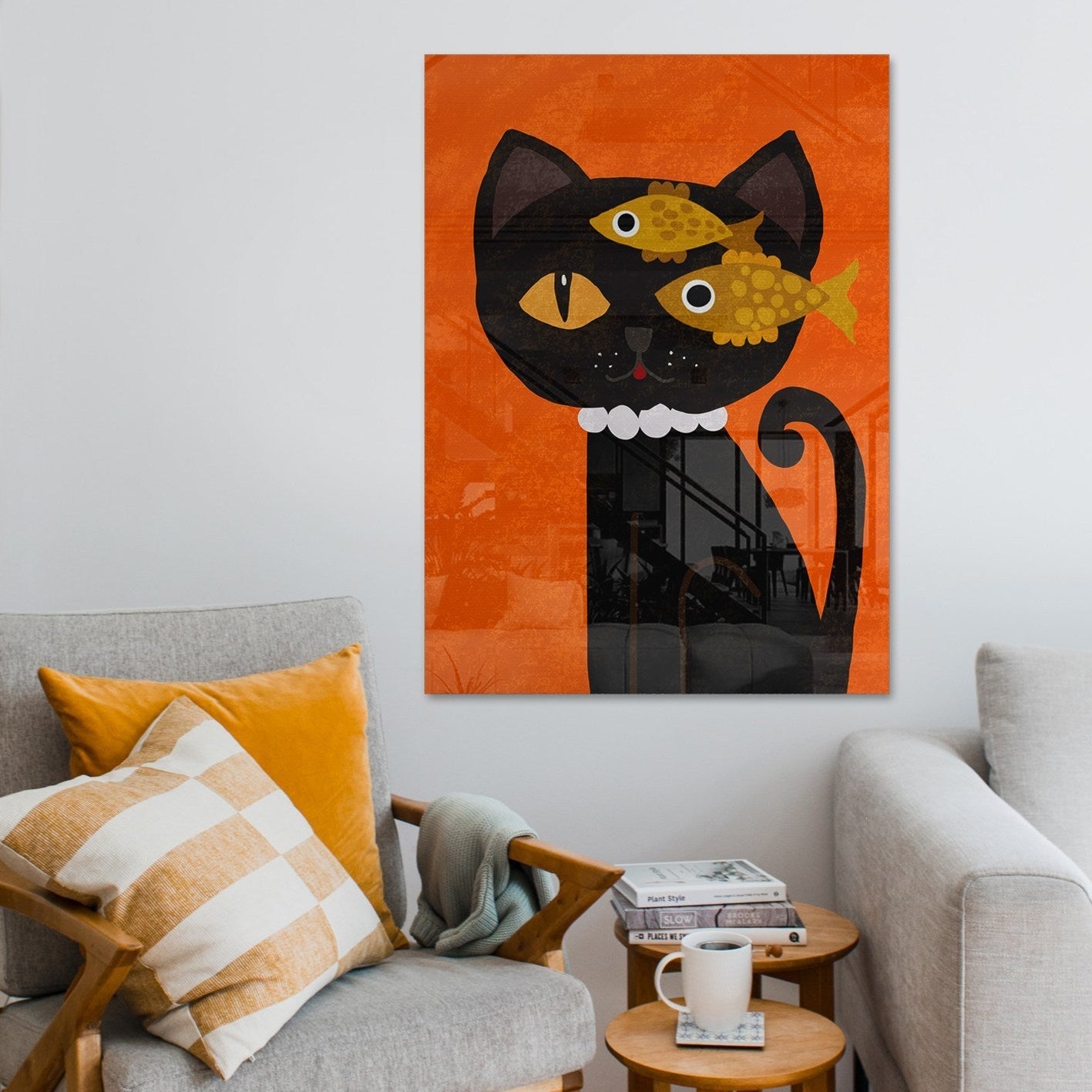 Quadro Decorativo em Vidro Temperado Multicolor 70x100cm - Arte Moderna para Parede