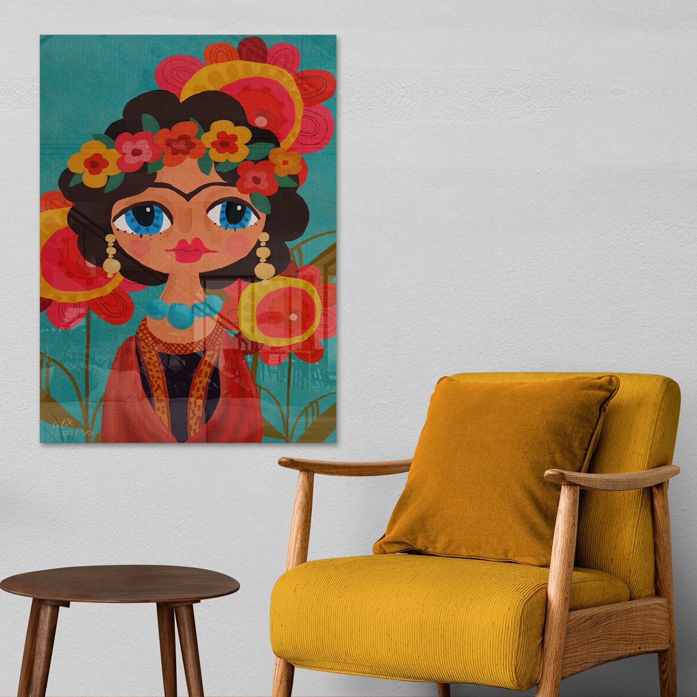 Quadro Decorativo em Vidro Temperado Multicolor 50x70cm - Arte Moderna para Parede