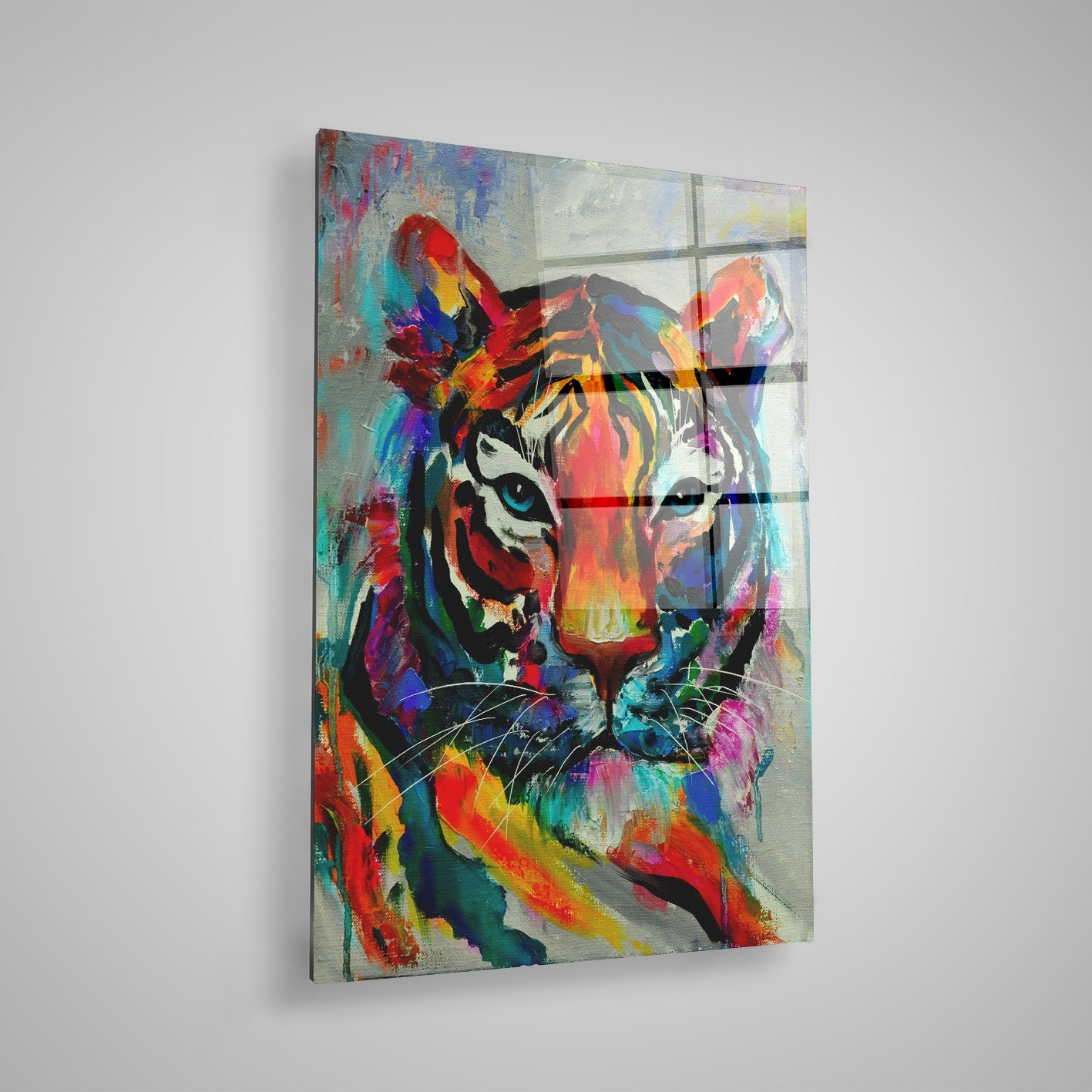 Quadro Decorativo em Vidro Temperado Multicolor 70x100cm - Arte Moderna para Parede