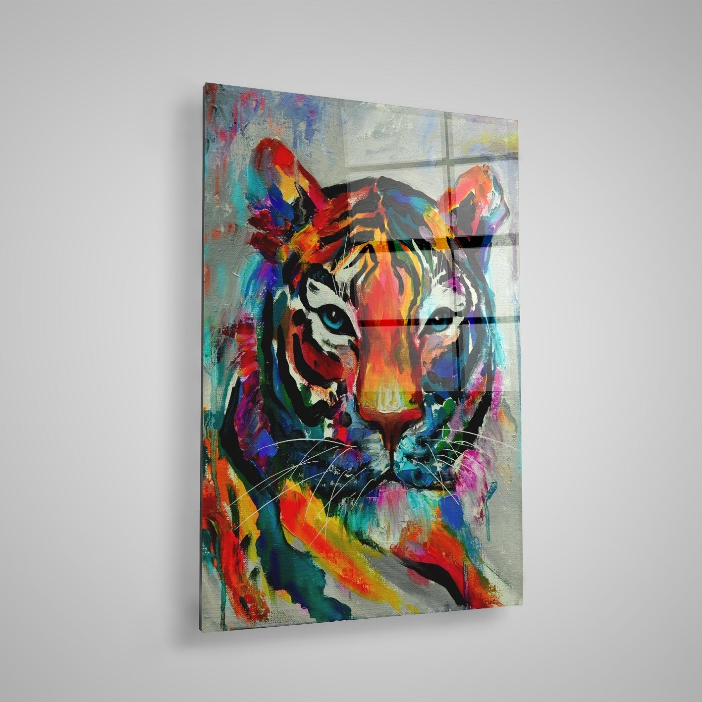 Quadro Decorativo em Vidro Temperado Multicolor 70x100cm - Arte Moderna para Parede