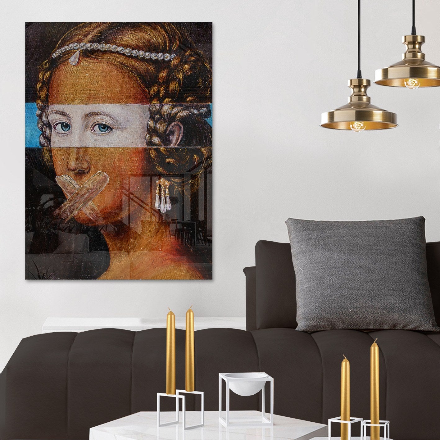 Quadro Decorativo em Vidro Temperado Multicolor 50x70cm - Arte Moderna para Parede