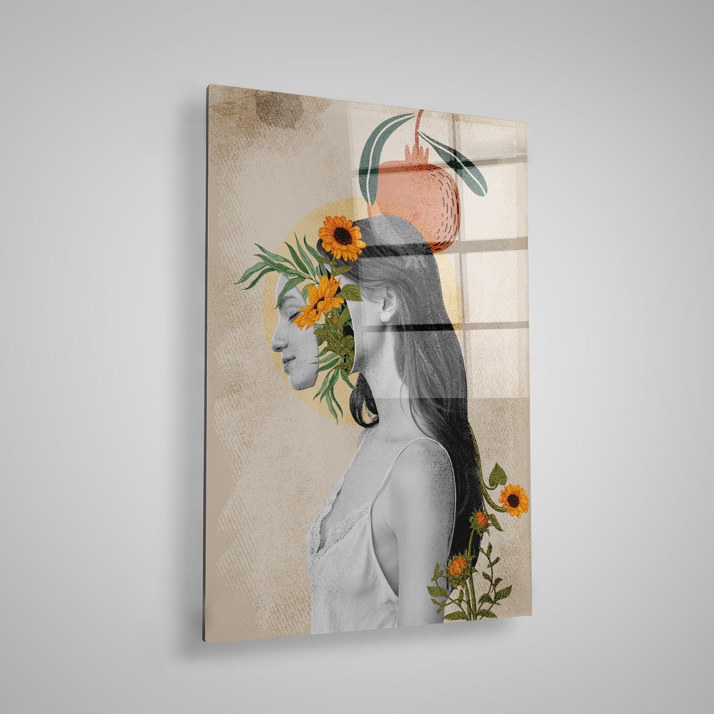 Quadro Decorativo em Vidro Temperado Multicolor 50x70cm - Arte Moderna para Parede