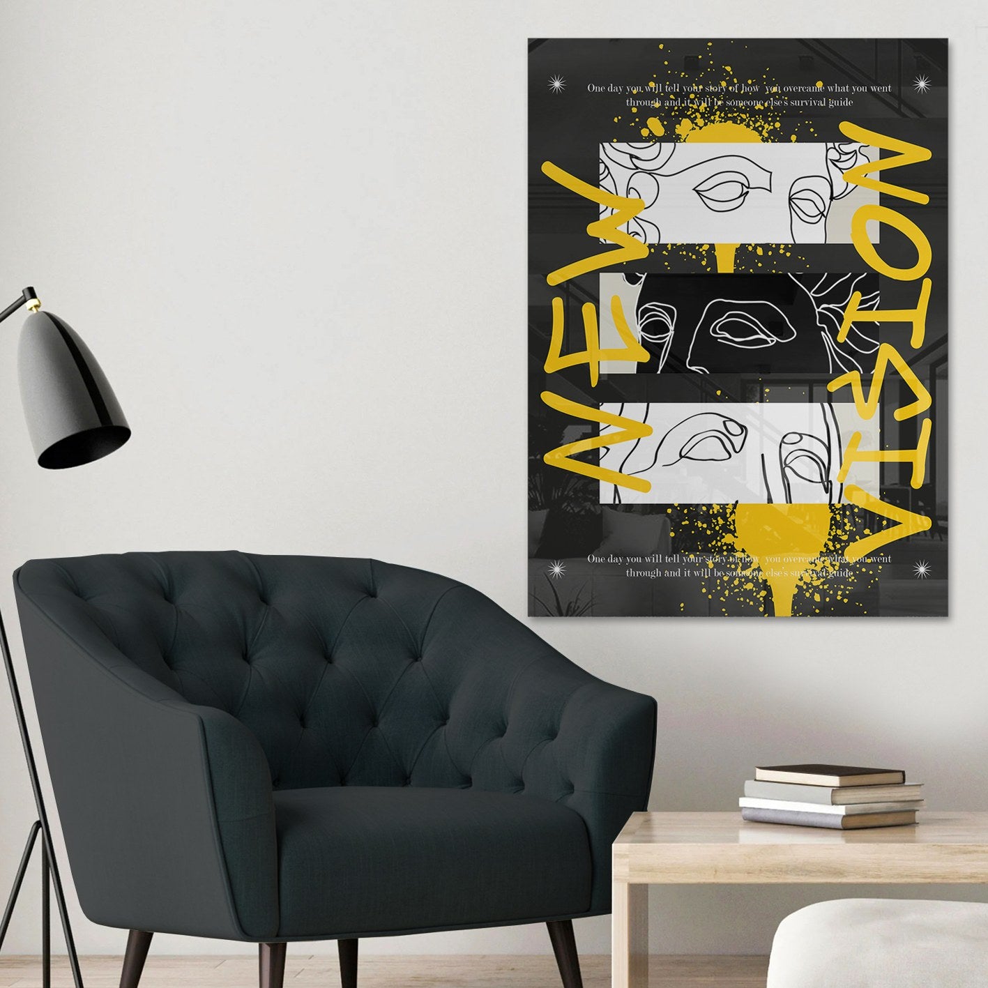 Quadro Decorativo em Vidro Temperado Multicolor 50x70cm - Arte Moderna para Parede