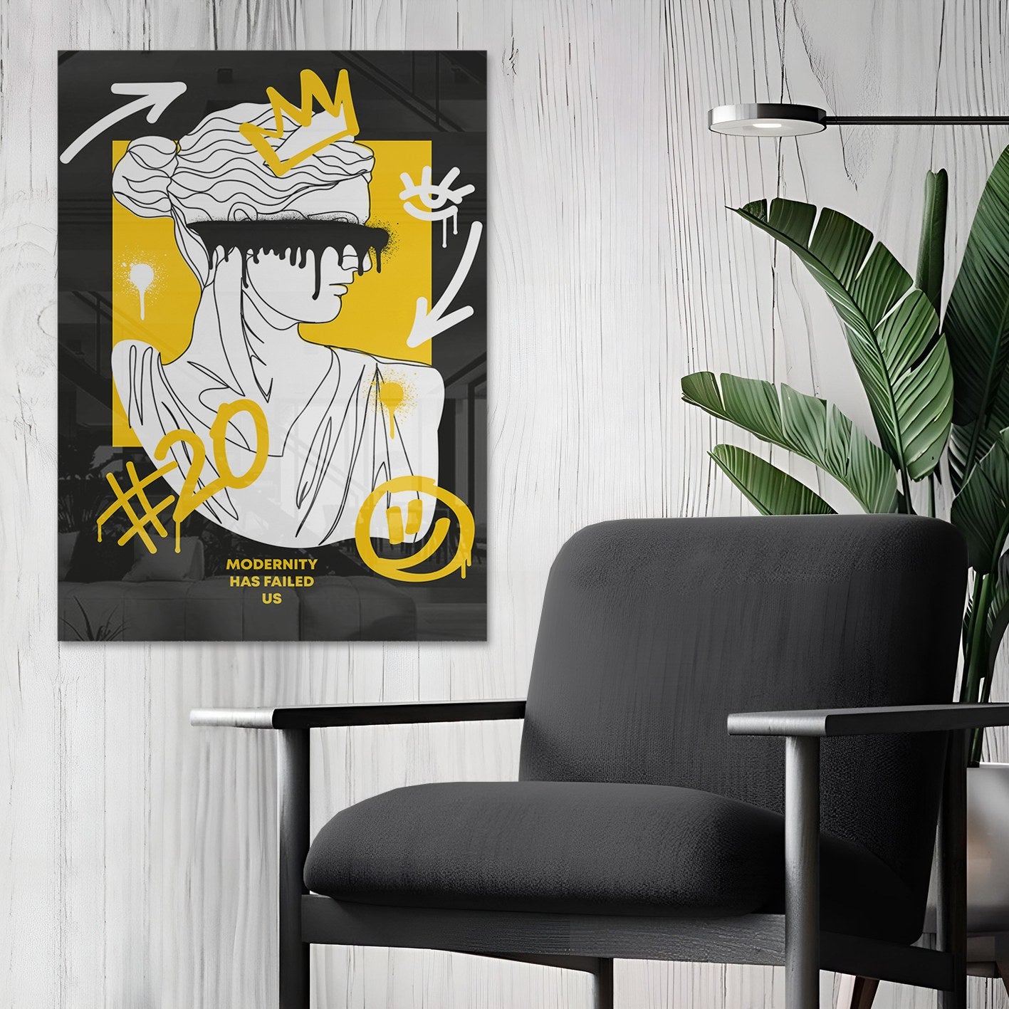 Quadro Decorativo em Vidro Temperado Multicolor 40x60cm - Arte Moderna para Parede