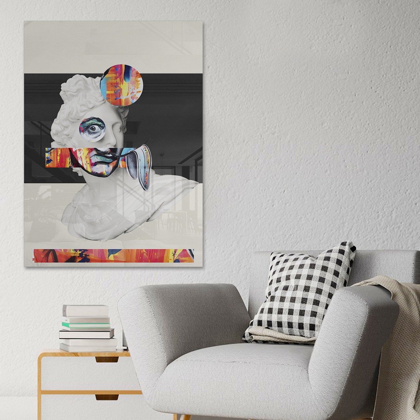 Quadro Decorativo em Vidro Temperado Multicolor 70x100cm - Arte Moderna para Parede
