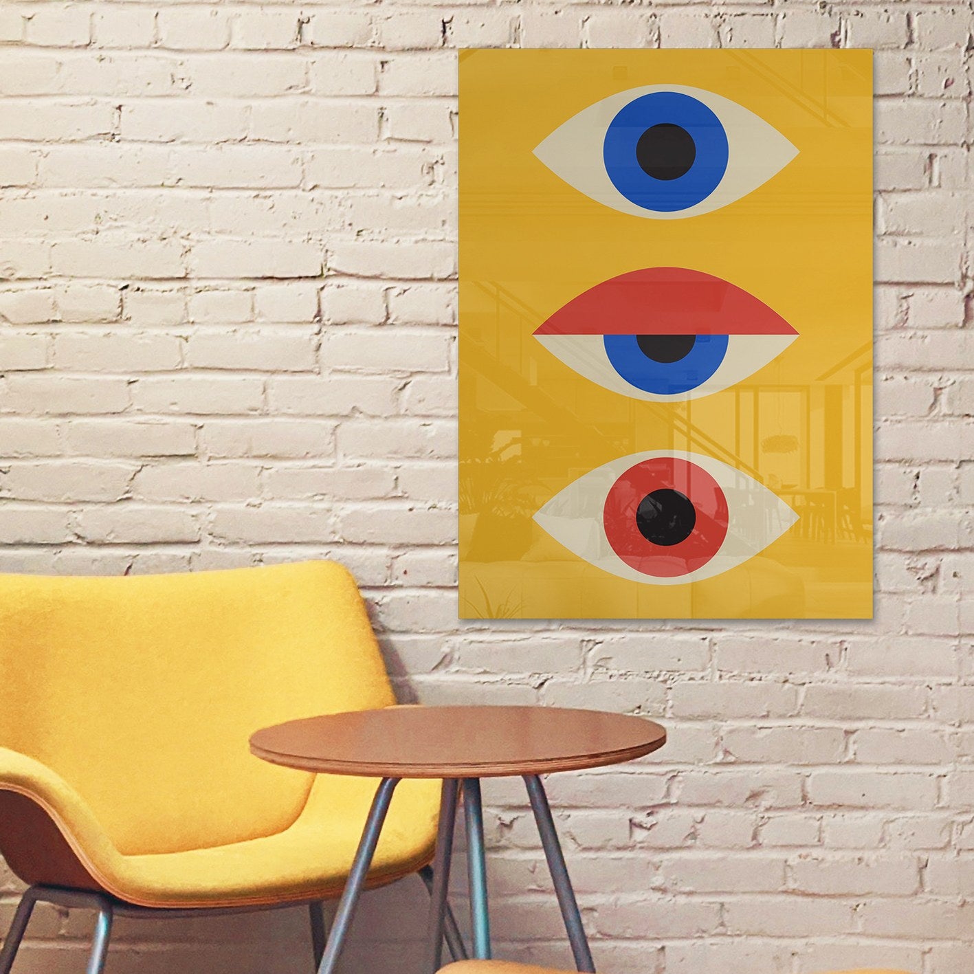 Quadro Decorativo em Vidro Temperado Multicolor 50x70cm - Arte Moderna para Parede