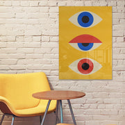 Quadro Decorativo em Vidro Temperado Multicolor 50x70cm - Arte Moderna para Parede