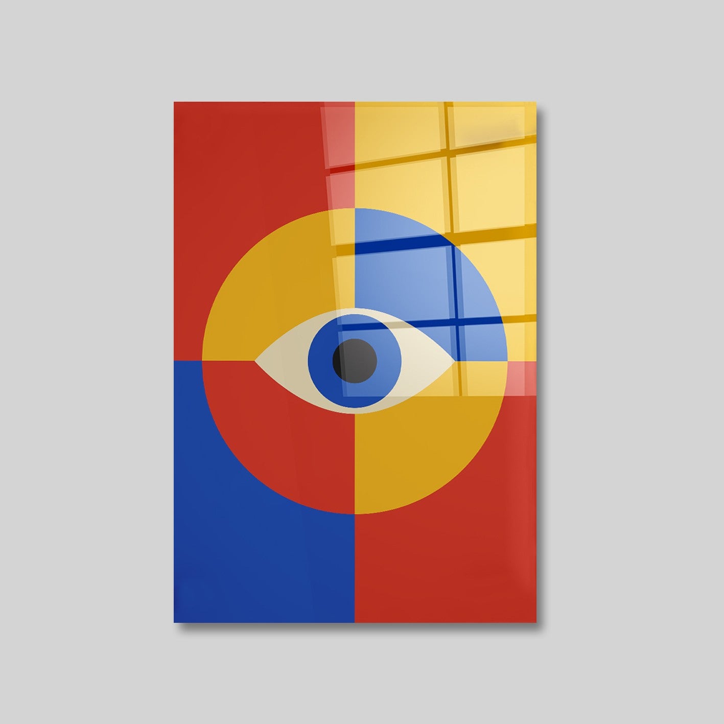 Quadro Decorativo em Vidro Temperado Multicolor 70x100cm - Arte Moderna para Parede
