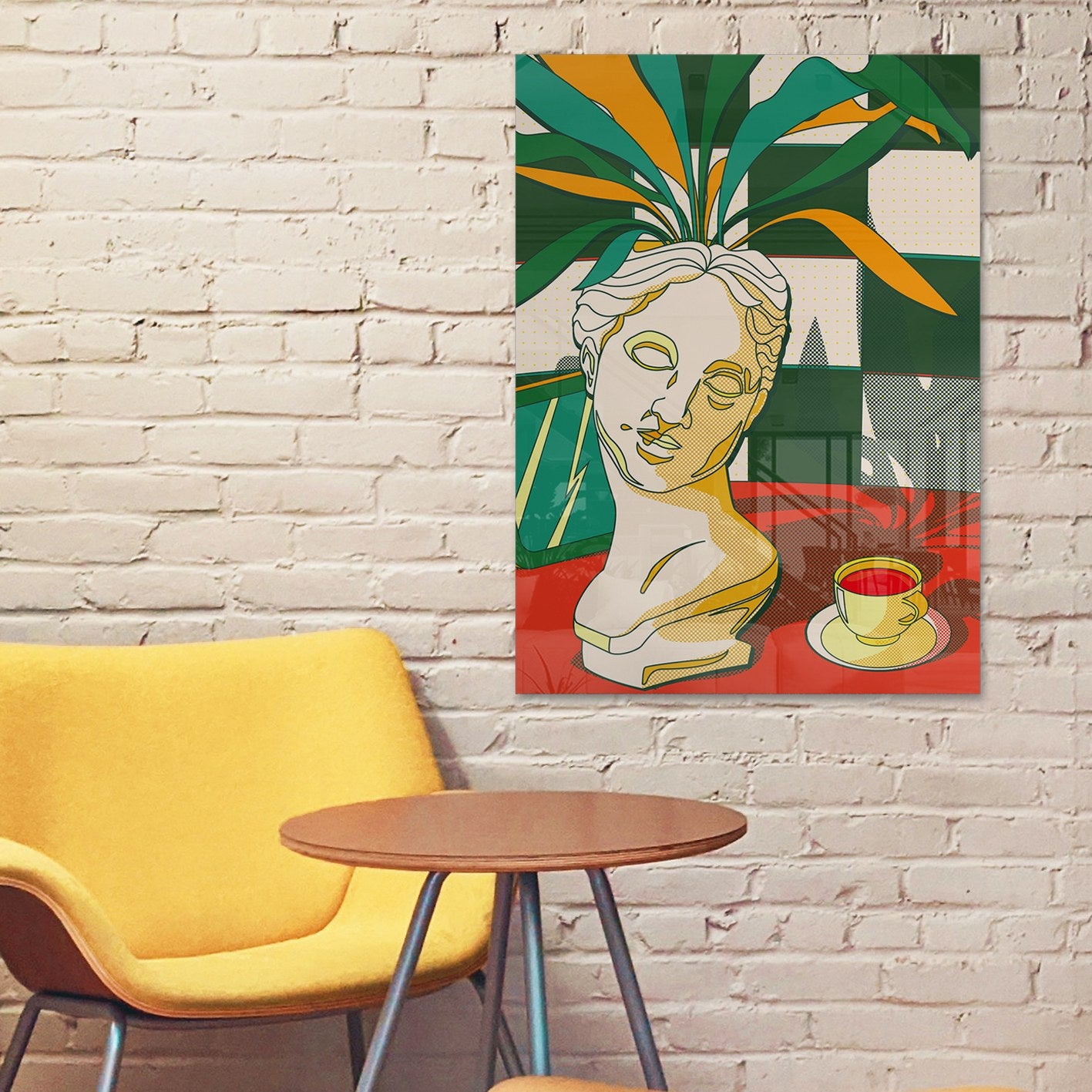 Quadro Decorativo em Vidro Temperado Multicolor 50x70cm - Arte Moderna para Parede