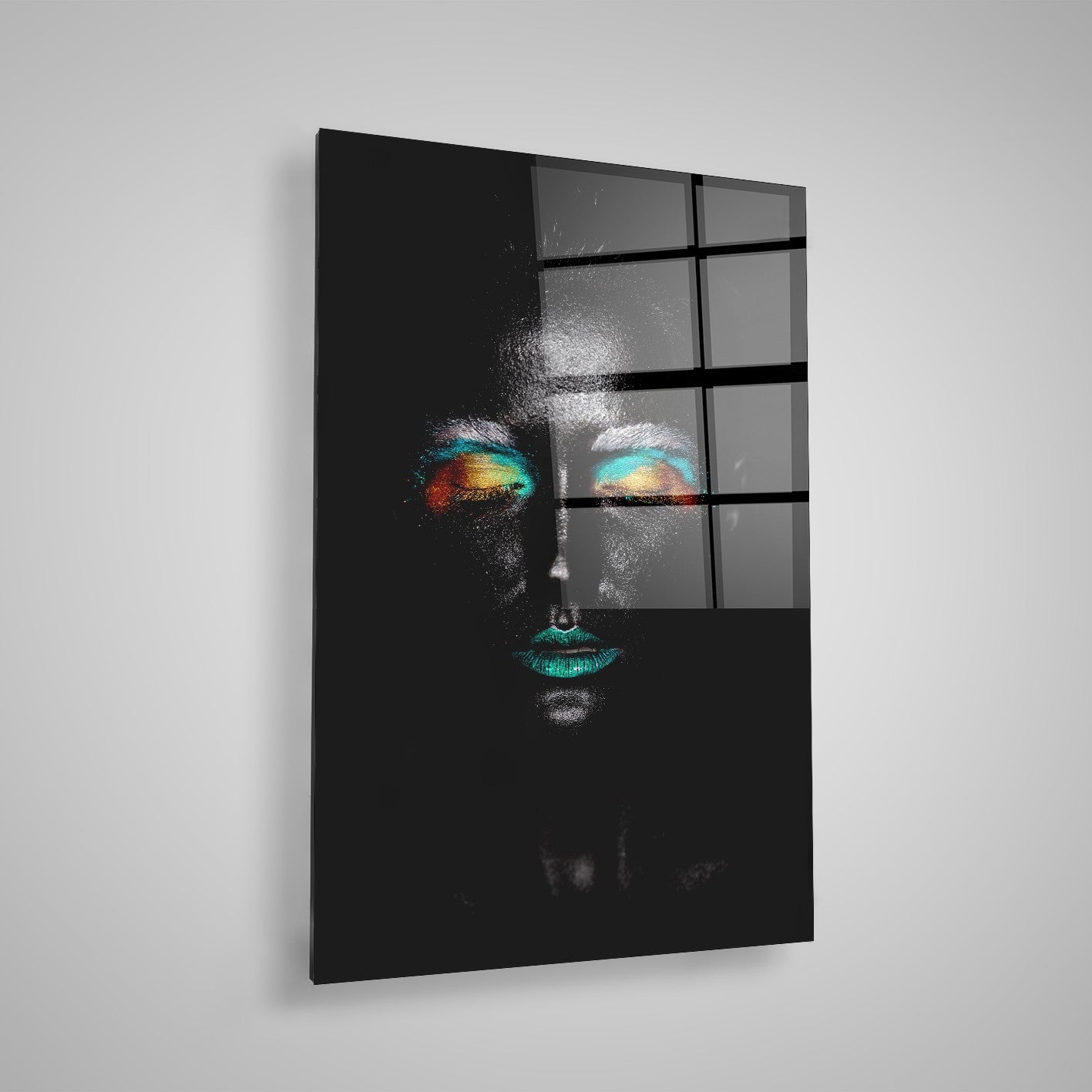 Quadro Decorativo em Vidro Temperado Multicolor 70x100cm - Arte Moderna para Parede
