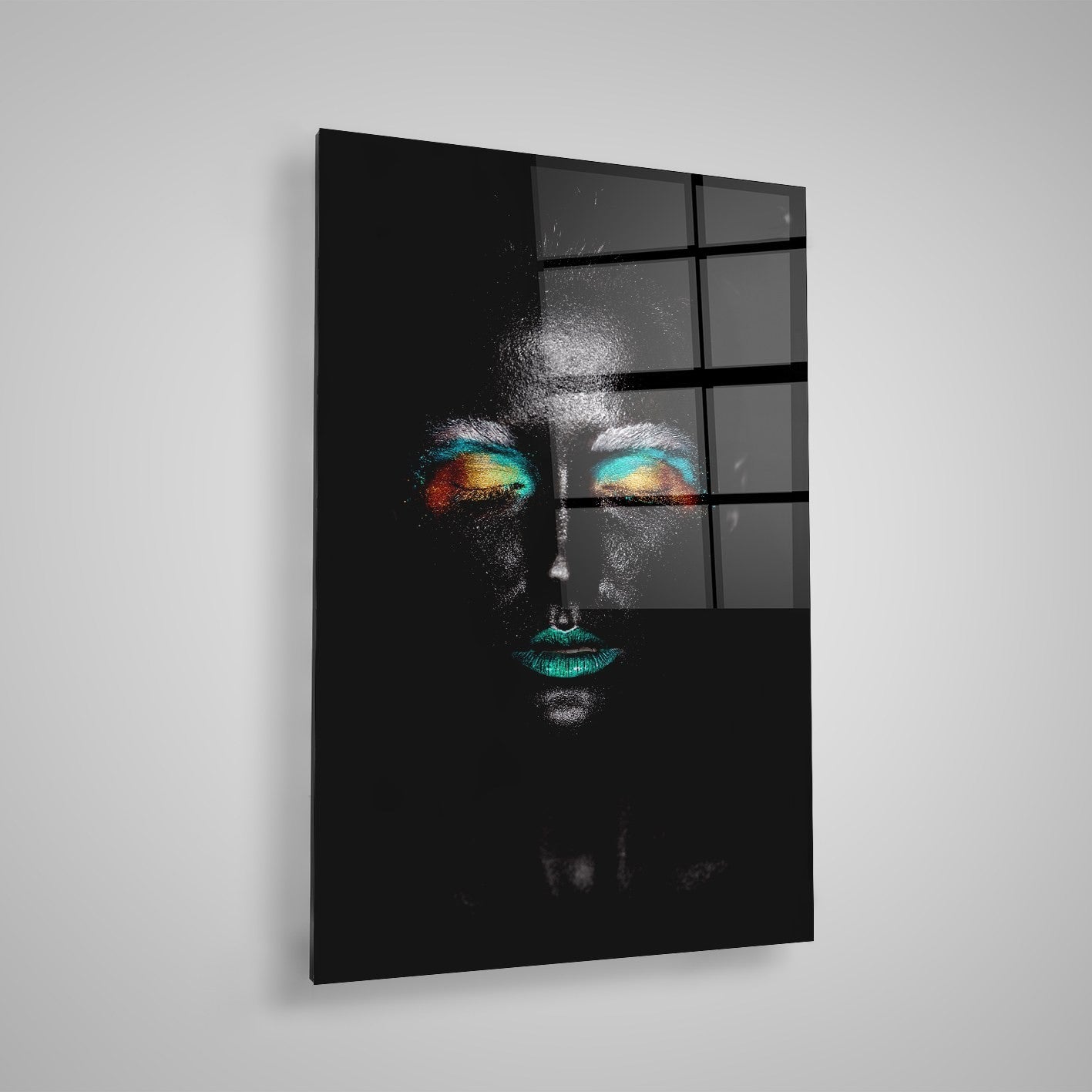 Quadro Decorativo em Vidro Temperado Multicolor 70x100cm - Arte Moderna para Parede