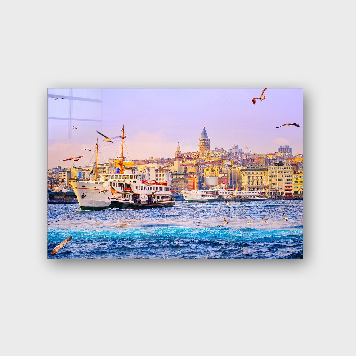 Quadro Decorativo em Vidro Temperado Multicolor 70x100cm - Arte Moderna para Parede
