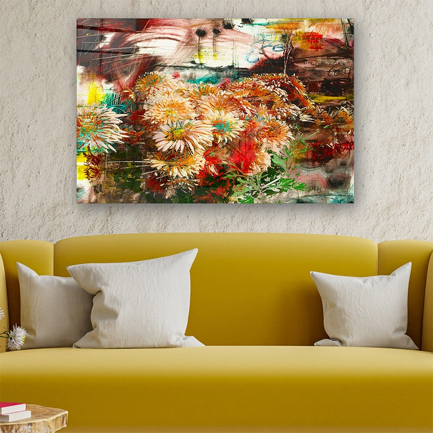 Quadro Decorativo em Vidro Temperado Multicolor 50x70cm - Arte Moderna para Parede