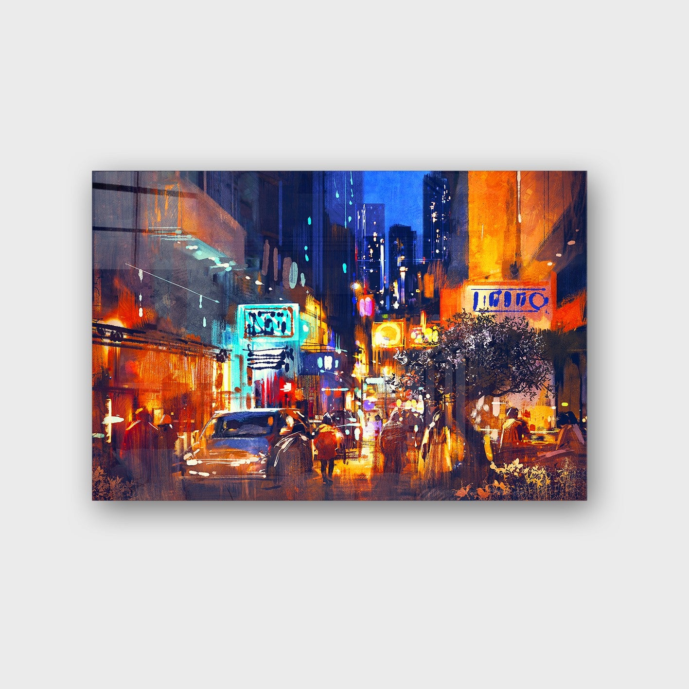 Quadro Decorativo em Vidro Temperado Multicolor 40x60cm - Arte Moderna para Parede