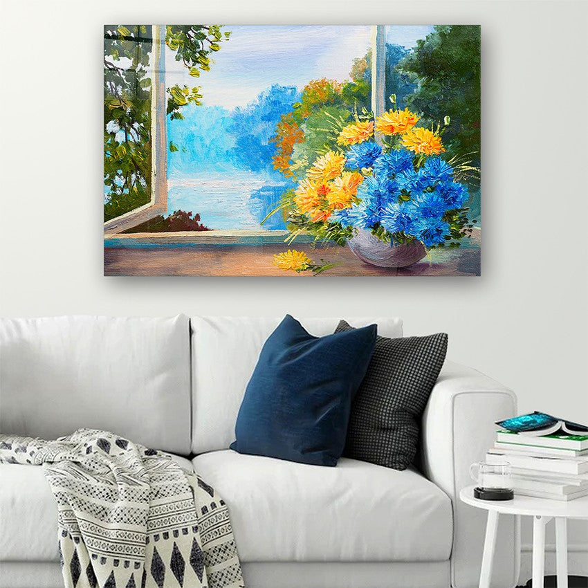 Quadro Decorativo em Vidro Temperado Multicolor 40x60cm - Arte Moderna para Parede