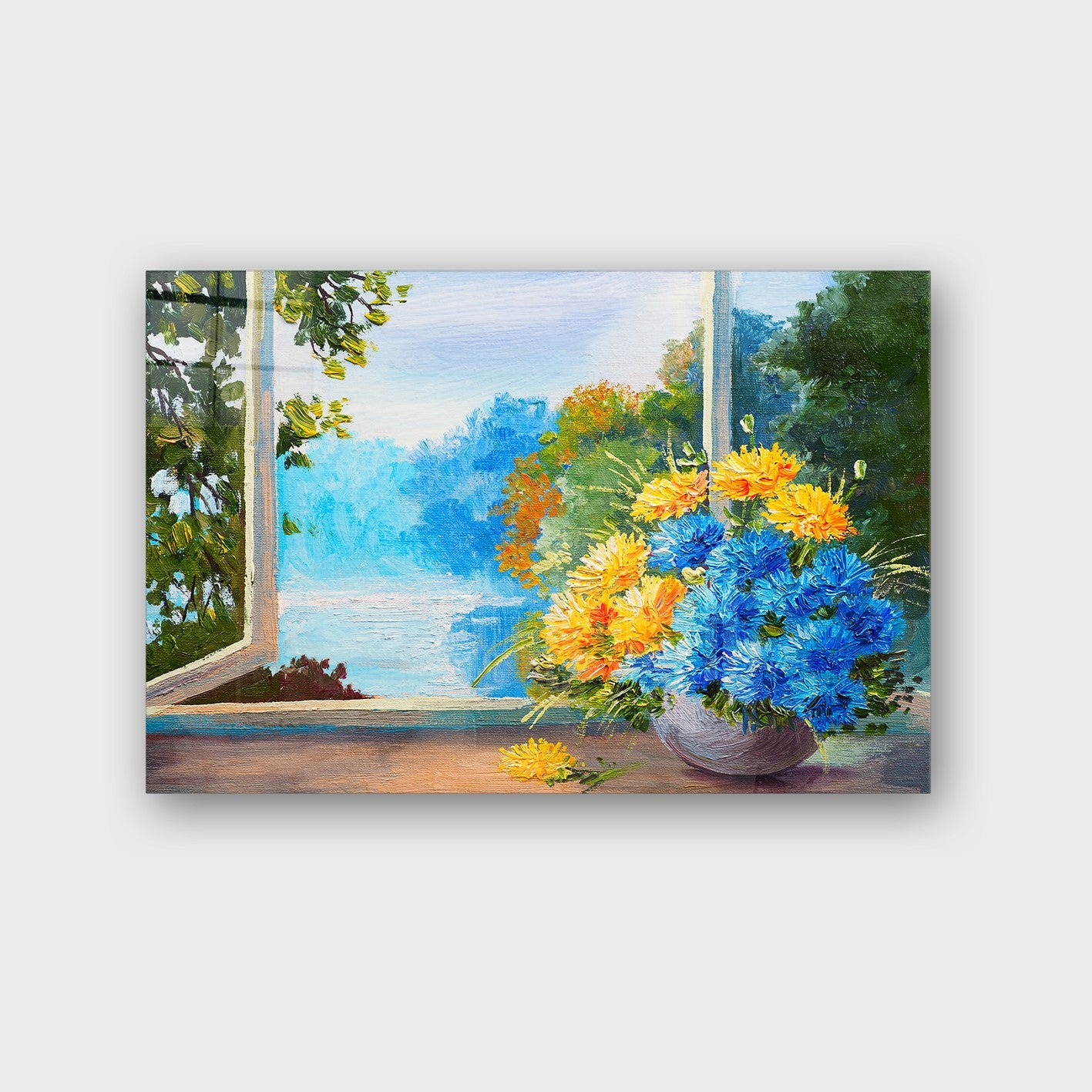 Quadro Decorativo em Vidro Temperado Multicolor 40x60cm - Arte Moderna para Parede