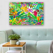 Quadro Decorativo em Vidro Temperado Multicolor 70x100cm - Arte Moderna para Parede
