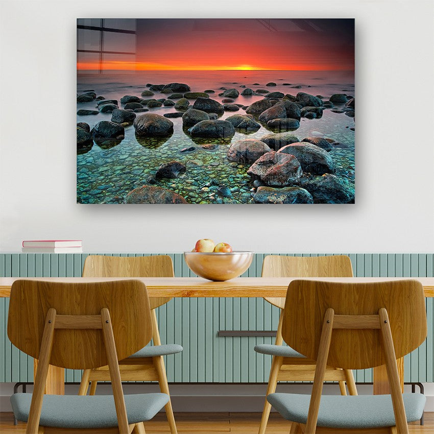 Quadro Decorativo em Vidro Temperado Multicolor 40x60cm - Arte Moderna para Parede