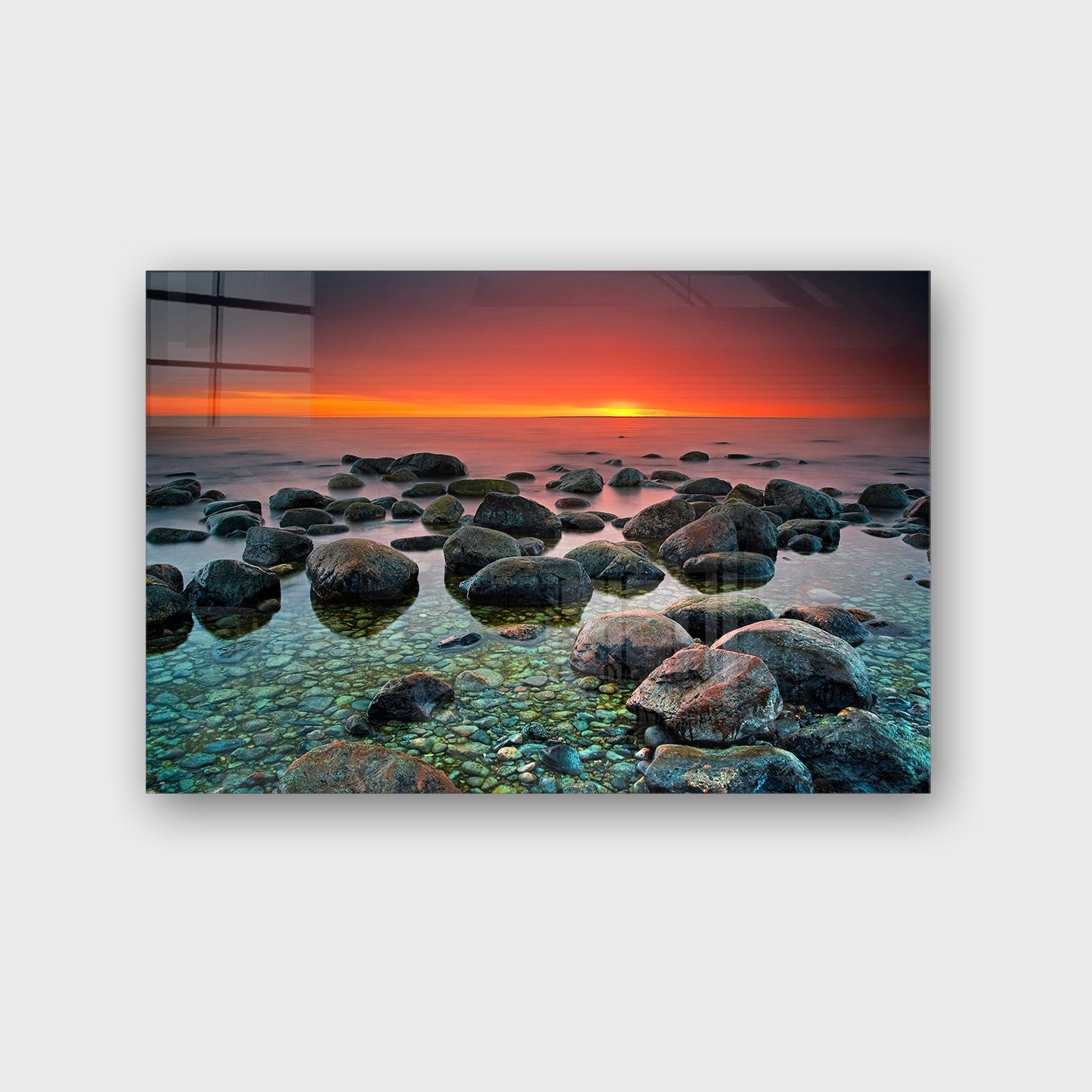 Quadro Decorativo em Vidro Temperado Multicolor 40x60cm - Arte Moderna para Parede