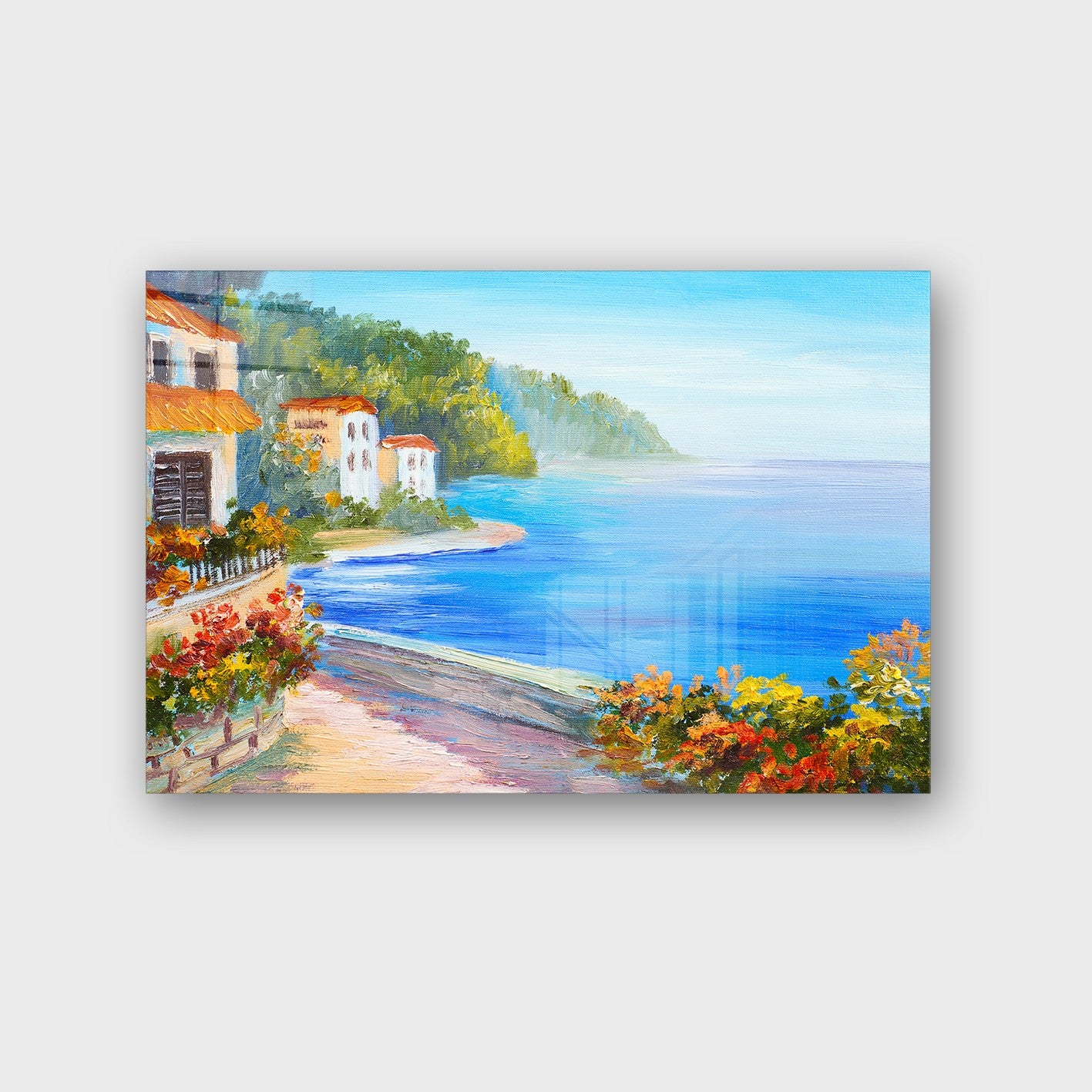 Quadro Decorativo em Vidro Temperado Multicolor 50x70cm - Arte Moderna para Parede