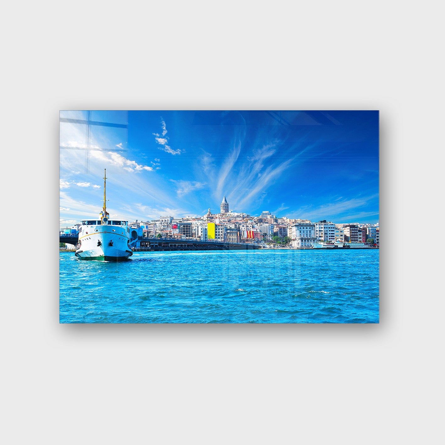 Quadro Decorativo em Vidro Temperado Multicolor 50x70cm - Arte Moderna para Parede